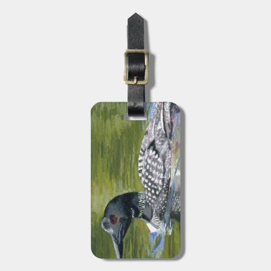 水潜り鳥 ラゲッジタグ (正面縦)