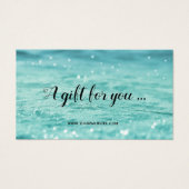 水火花美しいスパギフト証明書カード (正面)