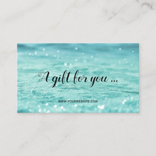 水火花美しいスパギフト証明書カード 割引カード (正面)