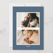 水点々のある色フレームHanukkahフォトホリデー シーズンカード (裏面)