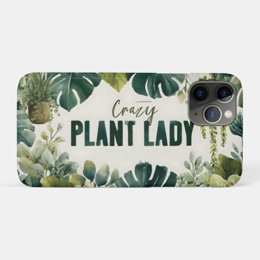 水熱狂する色の植物レディタイポグラフィバナー Case-Mate iPhoneケース (裏面(横))