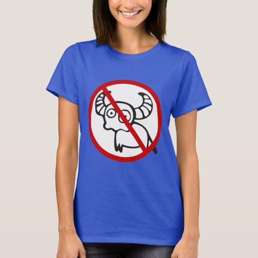 水牛がいません ⚠ 面白いタイの看板 ⚠ Tシャツ (正面)