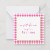 水牛のプレイドパーソナライズされたギフト囲いカード ノートカード (正面)