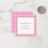 水牛のプレイドパーソナライズされたギフト囲いカード ノートカード (正面/裏面インサイチュ)