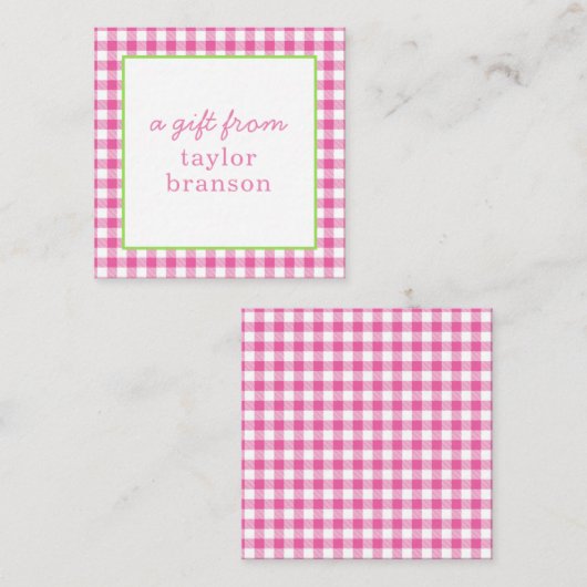 水牛のプレイドパーソナライズされたギフト囲いカード ノートカード (正面/裏面)