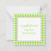 水牛のプレイドパーソナライズされたギフト囲いカード ノートカード (正面)