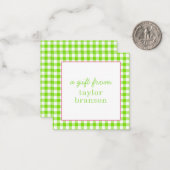 水牛のプレイドパーソナライズされたギフト囲いカード ノートカード (正面/裏面インサイチュ)