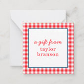 水牛のプレイドパーソナライズされたギフト囲いカード ノートカード (正面)