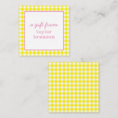 水牛のプレイドパーソナライズされたギフト囲いカード ノートカード (正面/裏面)