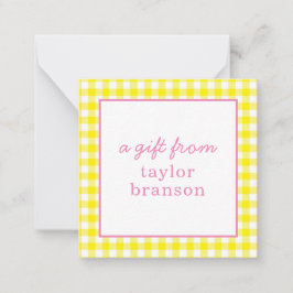 水牛のプレイドパーソナライズされたギフト囲いカード ノートカード