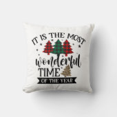 水牛のプレイドヒョウ柄クリスマスツリー クッション (正面)