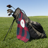 水牛のモノグラム ゴルフタオル (グリーン)