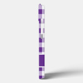 水牛の格子模様パープルホワイトパーソナライズド Case-Mate iPhoneケース (裏面 / 左)