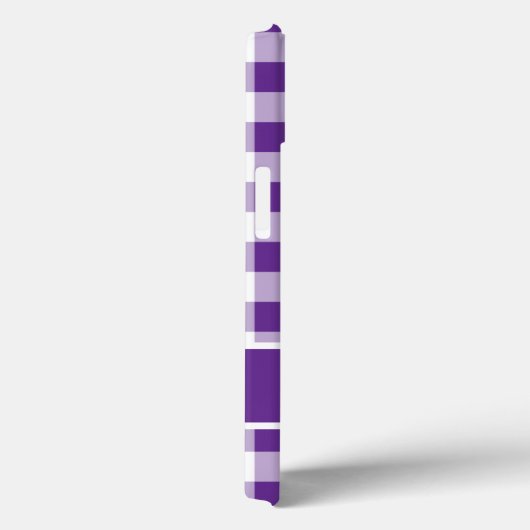 水牛の格子模様パープルホワイトパーソナライズド Case-Mate iPhoneケース (裏面 / 右)