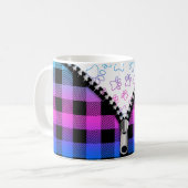 水牛の格子犬の足 コーヒーマグカップ (正面左)