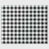 水牛の格子縞チェック白黒 ラッピングペーパー (フラット)