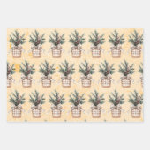 水牛の格子縞バスケット | ファームハウスクリスマス ラッピングペーパーシート (正面2)