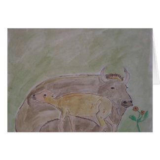 水牛の母および子牛