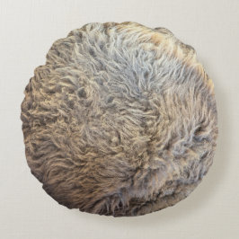 水牛の毛皮のフォトブラウンの髪 ラウンドクッション
