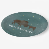 水牛の水色スターベビーシャワー ペーパープレート (アングル)