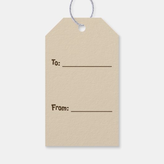 水牛の漫画の贈り物ラベル ギフトタグ (裏面)