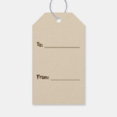 水牛の漫画の贈り物ラベル ギフトタグ (裏面)