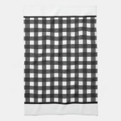 水牛の白黒キッチンタ市松模様にオオル キッチンタオル (縦)