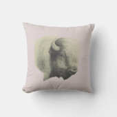 水牛の精霊動物のアートワーク クッション (正面)