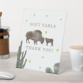 水牛の赤ちゃんシャワサボサボギフトテーブル 台座サイン (インサイチュ)