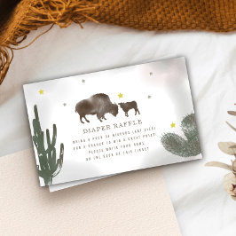水牛の赤ちゃんシャワーおむつラッフルエンクロージャカード エンクロージャーカード