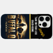 水牛の農家が日没でバイソンに向かう Case-Mate iPhoneケース (裏面 (横))