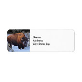 水牛の雪写真 ラベル (正面)