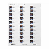 水牛の雪写真 ラベル (フルシート)