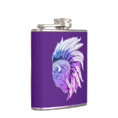 水牛の頭とインディアンのアドレス フラスク (右)