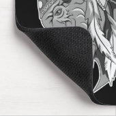 水牛の頭とインディアンのアドレス マウスパッド (コーナー)