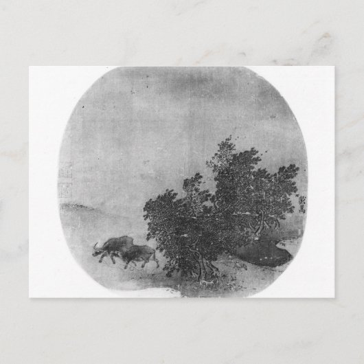 水牛の風景、宋王朝 ポストカード (正面)