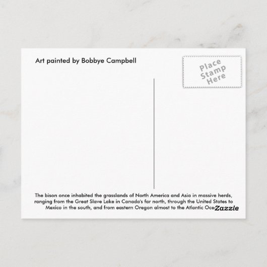 水牛はがき ポストカード (裏面)