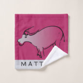 水牛イラストレーション中国の2牛年名 バスタオルセット (ウォッシュタオル)