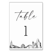 水牛スカイラインテーブル番号3.5x5カード テーブルナンバー (正面)