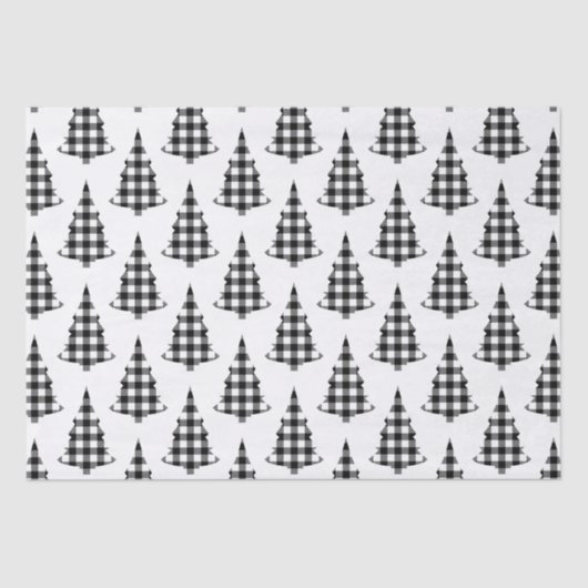 水牛チェックパイン素朴木 薄葉紙 (正面)