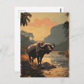 水牛ヴィンテージ ポストカード (正面/裏面)