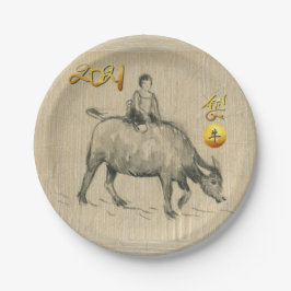 水牛中国の子牛2021年PP ペーパープレート