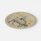 水牛中国の子牛2021年PP ペーパープレート (アングル)