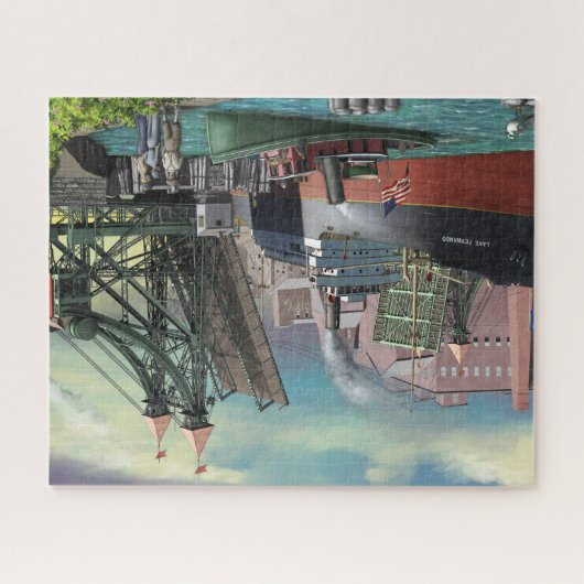 水牛素晴らしジャックを通過する湖フリーター ジグソーパズル (横)