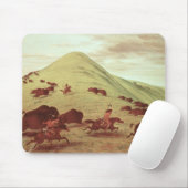 水牛1835年を捜しているスー族のインディアン(キャンバスの油 マウスパッド (マウス)