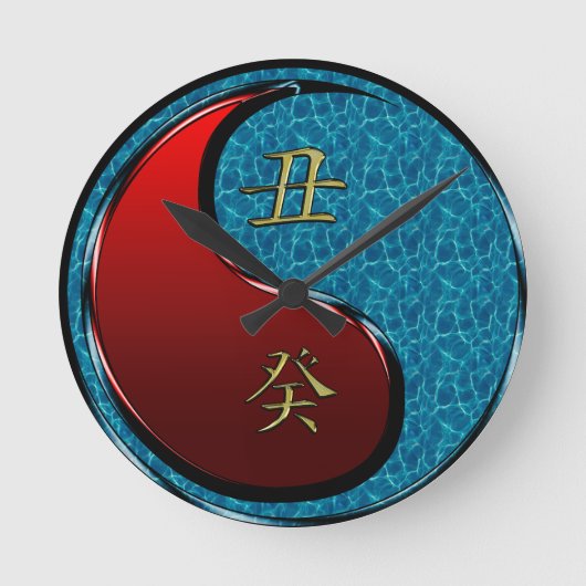 水牛 ラウンド壁時計 (正面)