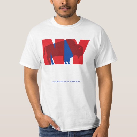 水牛NY (赤い) Tシャツ (正面)