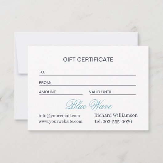 水特徴業務用贈与証 (裏面)