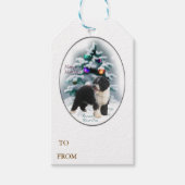 水犬スペインののクリスマス ギフトタグ (正面)