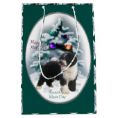 水犬スペインののクリスマス ミディアムペーパーバッグ (正面)